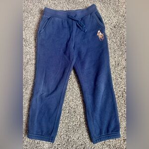 RALPH LAUREN Kids Navy Blue Fleece Sweatpants with RL Pony Logo. Size 5